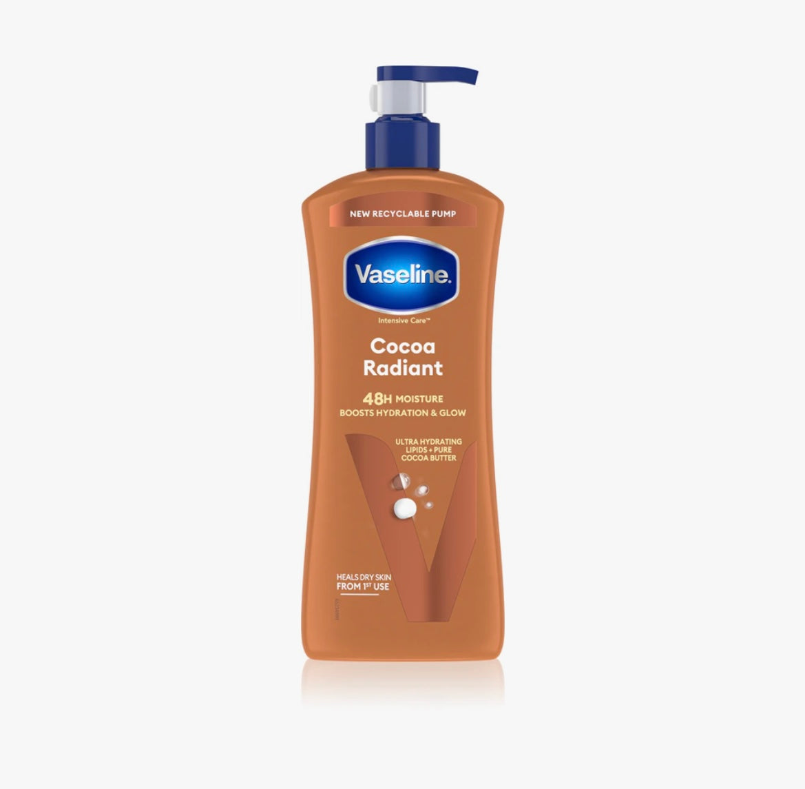 Vaseline Cocoa Radiant
leite corporal hidratante com manteiga de cacau