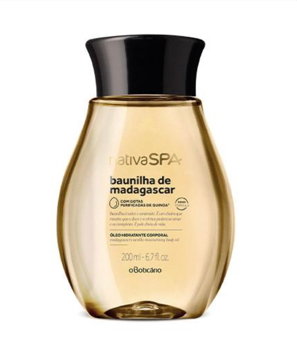 Óleo Hidratante Nativa Spa
Baunilha de Madagascar 200ml