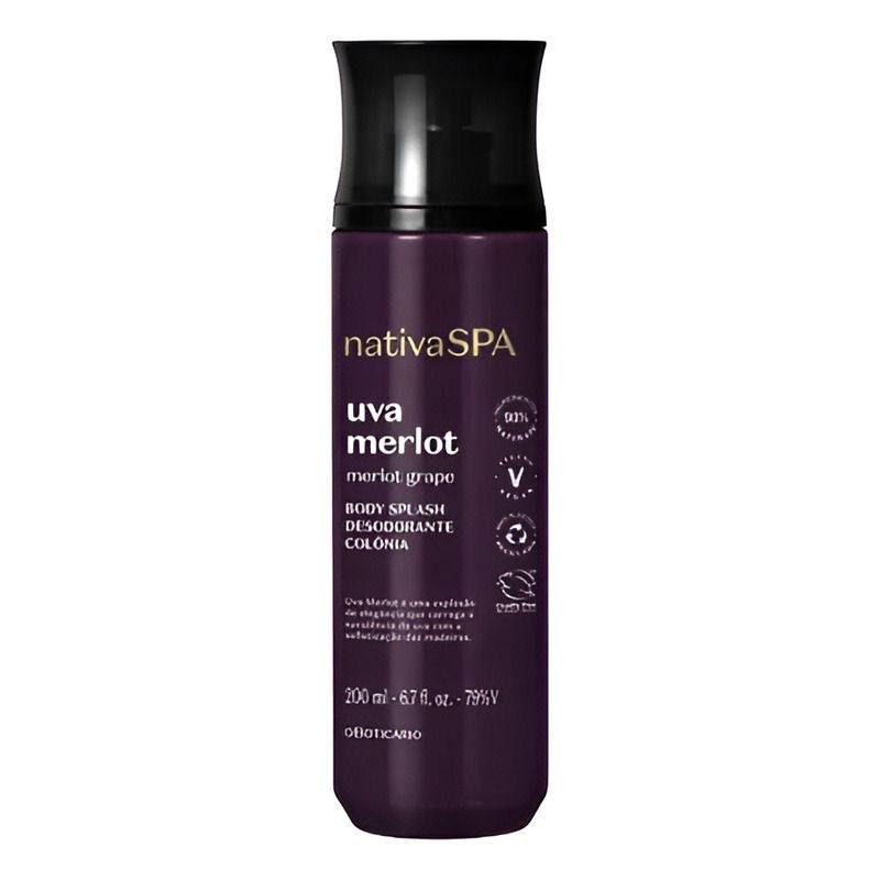 Body Splash Nativa Spa Uva Merlot, 200ml