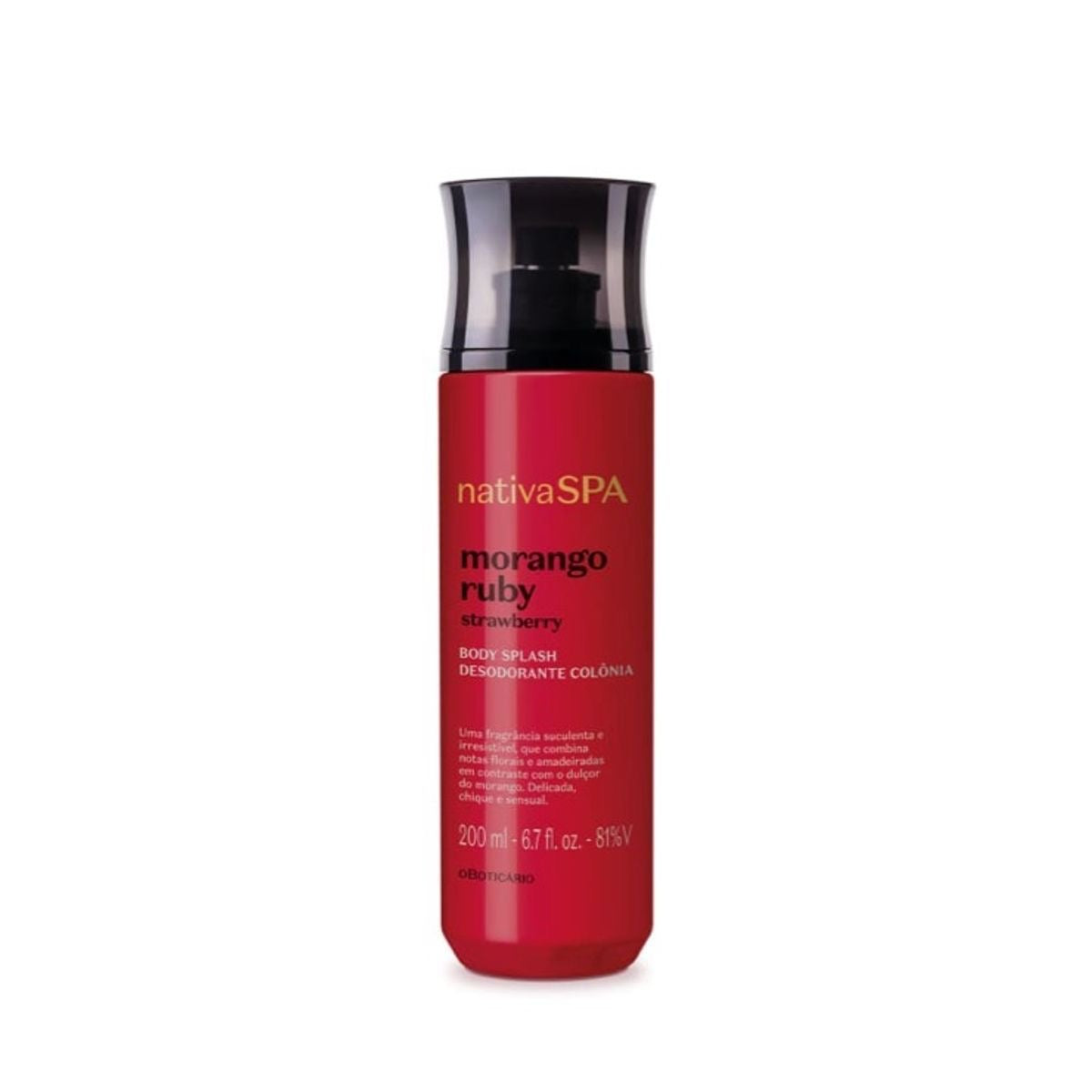 BODY SPLASH NATIVA SPA MORANGO RUBY, 200ML