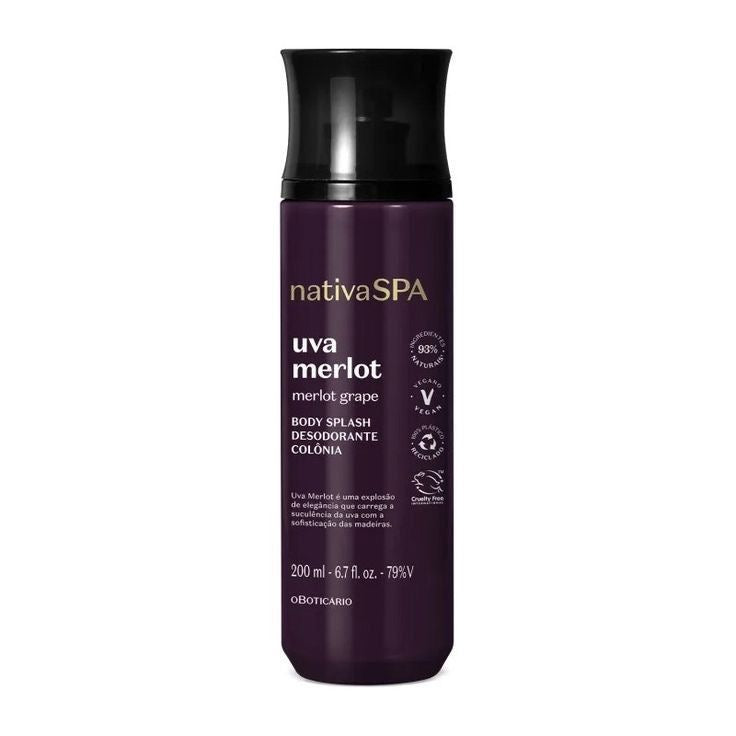 Nativa Spa o Boticário Uva Merlot-Body Splash Desodorante Colônia
200ml
